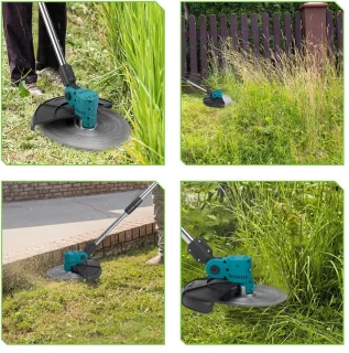 Handmaaier - Grasmaaier - Grastrimmer - Grasschaar - Grasmachine - 4000W - 9 Inch - Elektrische/Accu - Borstelloze Grastrimmer met Digitaal Display – Krachtige Accu Tuinmaaier - 21V/18V Compatibel - Zonder Batterij