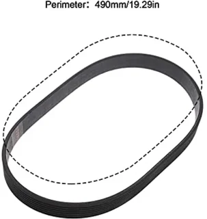 7PJ490mm grasmaaier aandrijving 16mm breedte rubber synchrone gesloten lus distributieriem compatibel met QUALCAST roterende maaiers