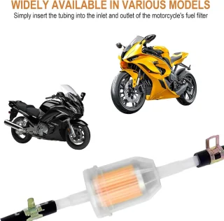 10 stuks brandstoffilter benzinefilter 6mm/8mm voor motorfiets, scooter, grasmaaier en bromfiets