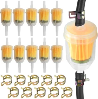 10 stuks brandstoffilter benzinefilter 6mm/8mm voor motorfiets, scooter, grasmaaier en bromfiets
