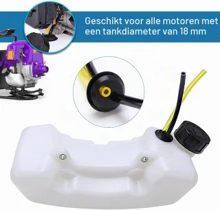 12 stuks brandstoftankdoorvoertule voor bosmaaiers, trimmers en grasmaaiers