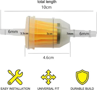 15 stuks 6 mm benzinefilter voor grasmaaier