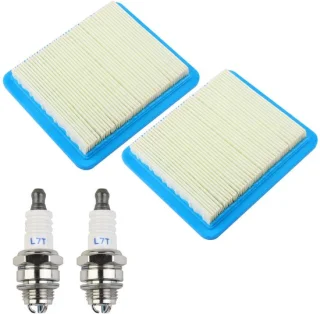 2 luchtfilters voor grasmaaiers met bougies