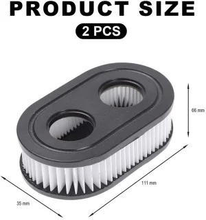 2-pack luchtfilter voor grasmaaier