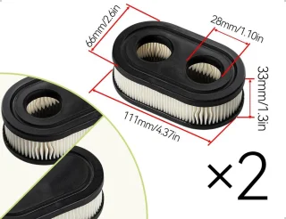 2-pack luchtfilters voor grasmaaiermotoren