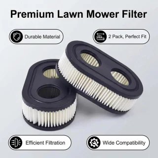 2 stuks grasmaaier-luchtfilter compatibel met Briggs & Stratton 798452 593260