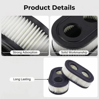 2 stuks grasmaaier-luchtfilter compatibel met Briggs & Stratton 798452 593260