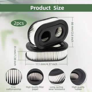 2 stuks luchtfilters voor grasmaaier Briggs &
