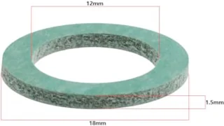 30 stuks groene vezelring afdichtring 1/2 inch (18 x 12 x 1,5 mm)