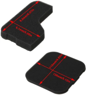 4 stuks luchtfilterset voor grasmaaiermotoren compatibel met OHV
