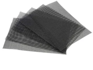 5 stuks zwarte bloempotgatgaasmatten vierkant 30x10cm/30x20cm