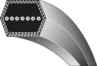 Aandrijfriem dubbele V-riem type 4 - 127 x 2794 mm - zwart