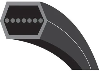 Aandrijfriem grasmaaier - v-snaar hexagon - 2210 mm - zwart