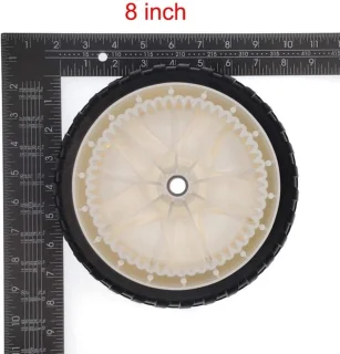 Aandrijfwiel vervanging voor 2 wielen, wielmaat 8 inch, boring 1/2 inch, naafoffset 3/4 inch