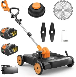 Accu elektrische grasmaaier 12 inch oranje