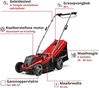 Accu Grasmaaier 18V 33 cm