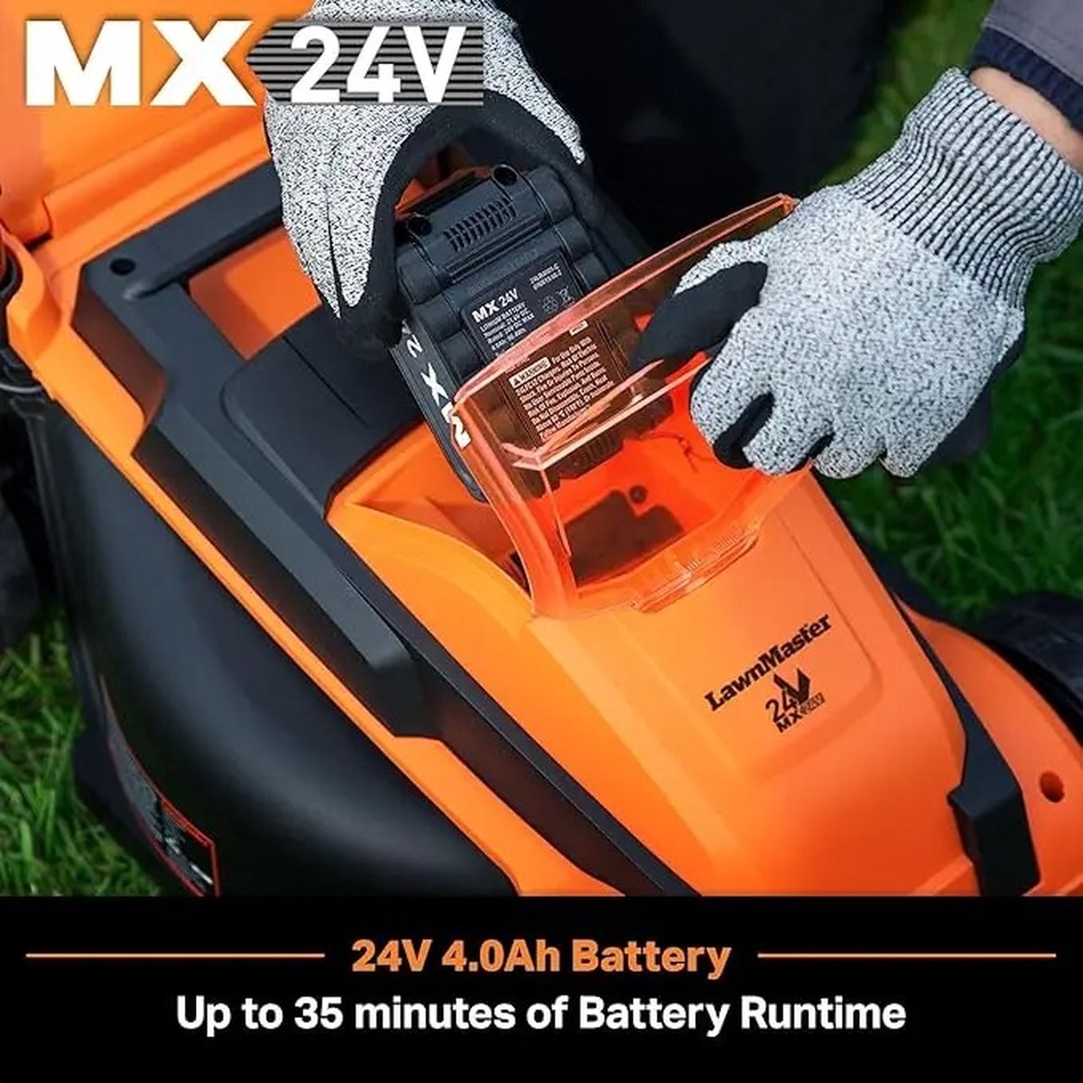 Accu Grasmaaier 24V met 2 Accu's en Bladblazer