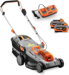 Accu grasmaaier 37 cm zwart