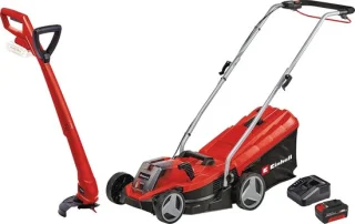 Accu-grasmaaier en grastrimmer set