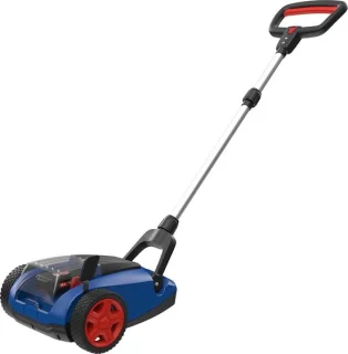 Accu grasmaaier handmaaier, 21 cm snijbreedte, blauw rood zwart