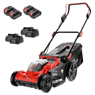 Accu grasmaaier rood
