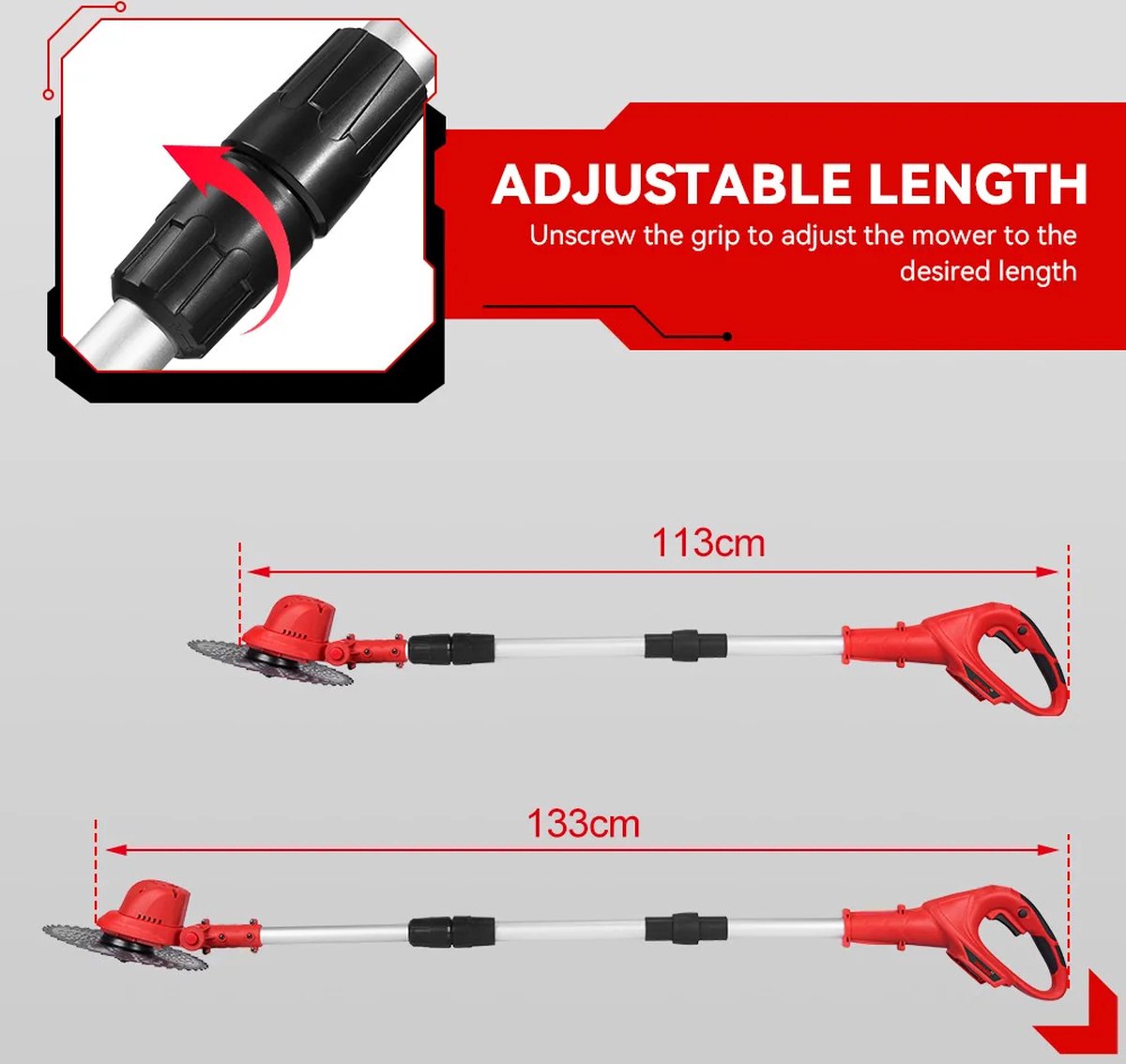 Wat vinden we goed aan de Accugrasmaaier Draadloos Verstelbare Snijder Bosmaaier Grastrimmer