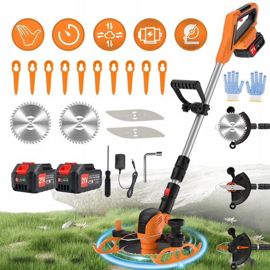 Bedee 21V elektrische grasmaaier inclusief accessoires review