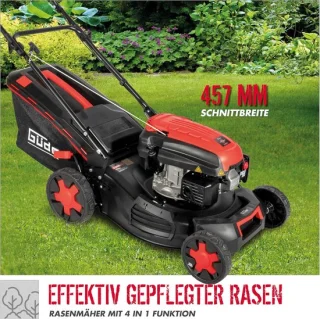 Benzine grasmaaier 46 cm - Loopmaaier - Zwart/Rood