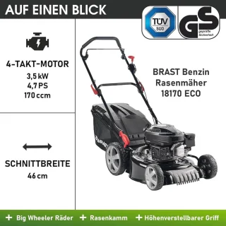 Benzine grasmaaier 46 cm