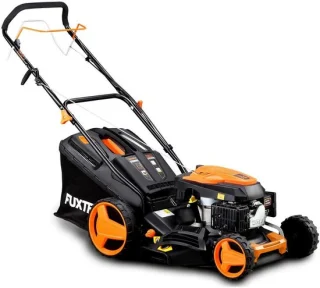 Benzine grasmaaier loopmaaier zelfrijdend 46 cm zwart