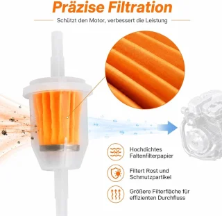 Benzinefilter 6 mm & 8 mm - kunststof behuizing - ShopVlot