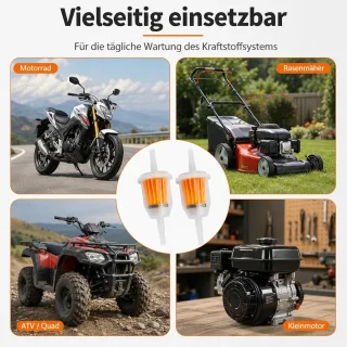 Benzinefilter 6 mm & 8 mm - kunststof behuizing - ShopVlot