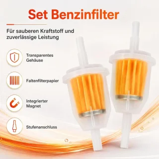 Benzinefilter 6 mm & 8 mm - kunststof behuizing - ShopVlot