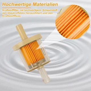 Benzinefilter 8mm universeel voor motorfiets, grasmaaier en scooter - ShopVlot