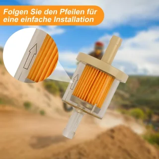 Benzinefilter 8mm universeel voor motorfiets, grasmaaier en scooter - ShopVlot