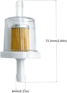 Benzinekraan 6,35 mm (1/4 inch) met brandstoffilter 691035 en klemmen voor grasmaaier