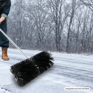 Bezemkopveegmachine voor grasmaaier - handmatig - voor gras en sneeuw
