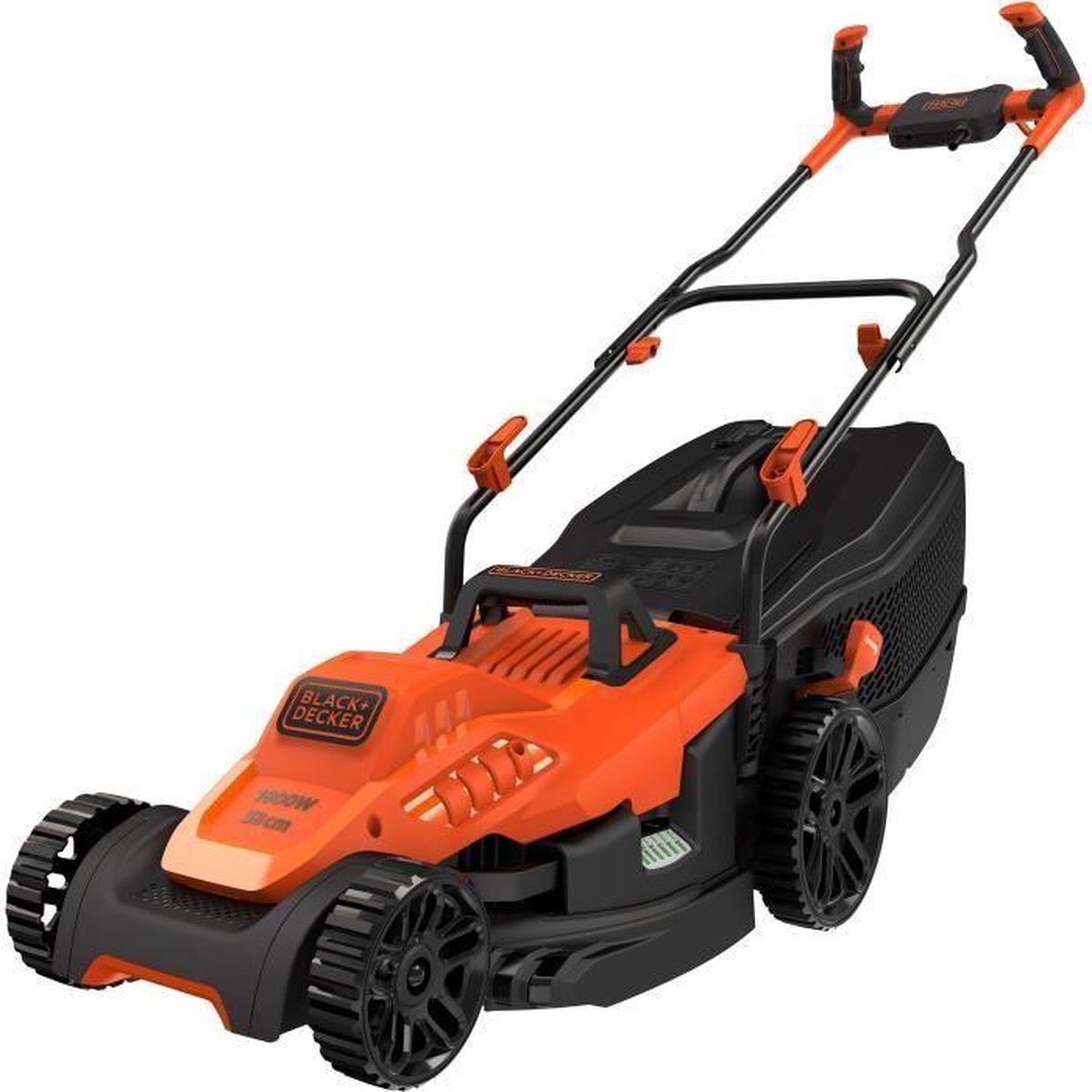 De BLACK+DECKER BEMW471BH Grasmaaier 38cm 1600W in één oogopslag