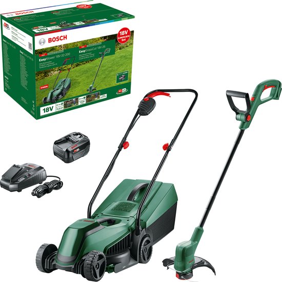Compact en veelzijdig: Bosch EasyMower 18V-32-200 met EasyGrassCut 18V-26