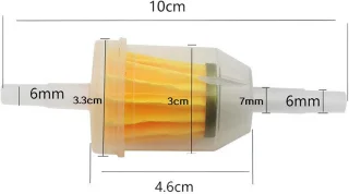 Brandstoffilter set 8 mm/6 mm
