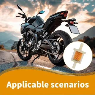 Brandstoffilter set van 5, universeel 8 mm, voor motorfiets, scooter en grasmaaier