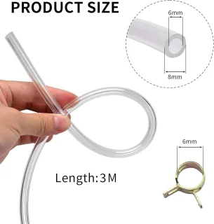 Brandstofslang 6mm polyurethaan 3 meter ShopVlot