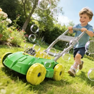 Bubble grasmaaier - automatische bellenblaasmachine met muziek en kleurrijke bubbels