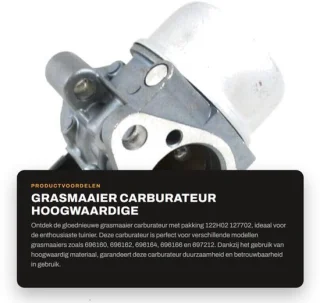 Carburateur - Grasmaaier - 122H02/127702 - 696160/696162/696164/696166