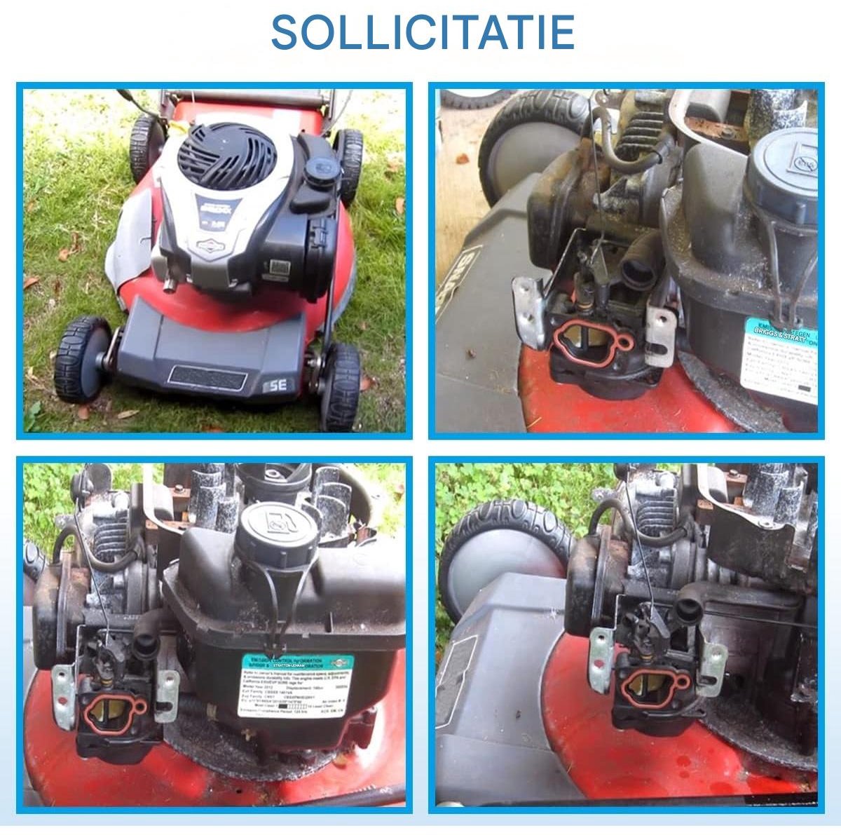 Carburateur Luchtfilter voor Briggs & Stratton Grasmaaiermotor 799583 591160 593261 591110
