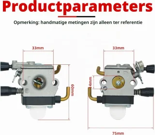 Carburatorset voor grasmaaier - m-winkel