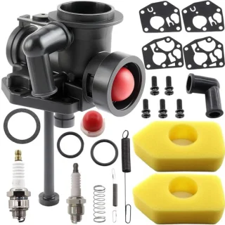 Carburetor voor grasmaaier met regelspring