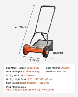 Cilindermaaier Handgrasmaaier 35 cm