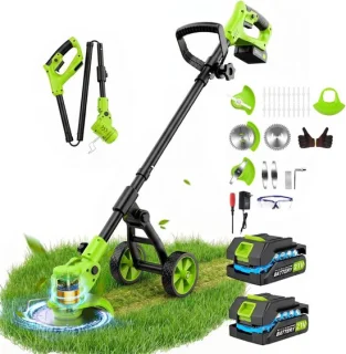 CRLYN® Grasmaaier Elektrisch - Grastrimmers met Accu - Groen