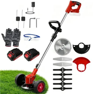 CRLYN® Grasmaaier Elektrisch - Grastrimmers met Accu - Rood